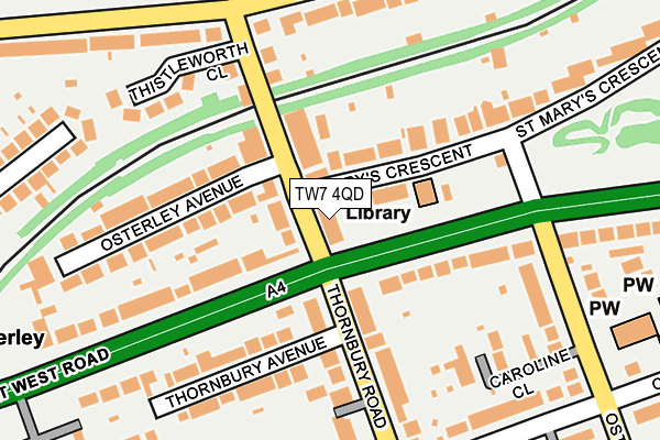TW7 4QD map - OS OpenMap – Local (Ordnance Survey)