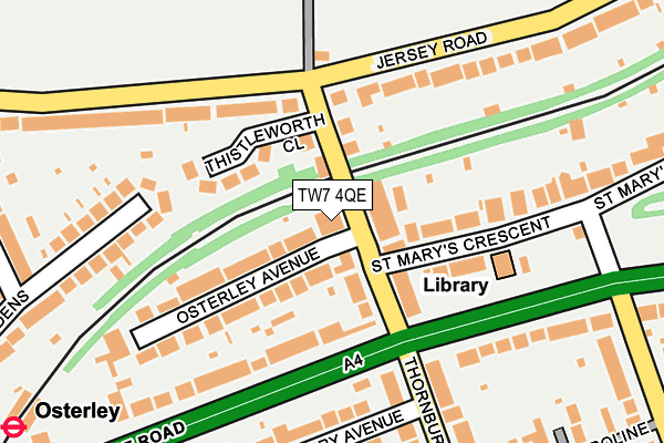 TW7 4QE map - OS OpenMap – Local (Ordnance Survey)