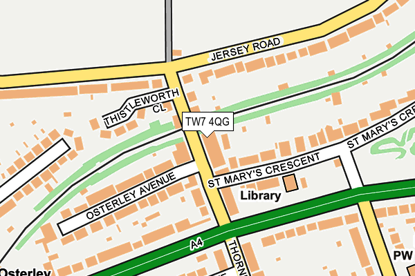 TW7 4QG map - OS OpenMap – Local (Ordnance Survey)
