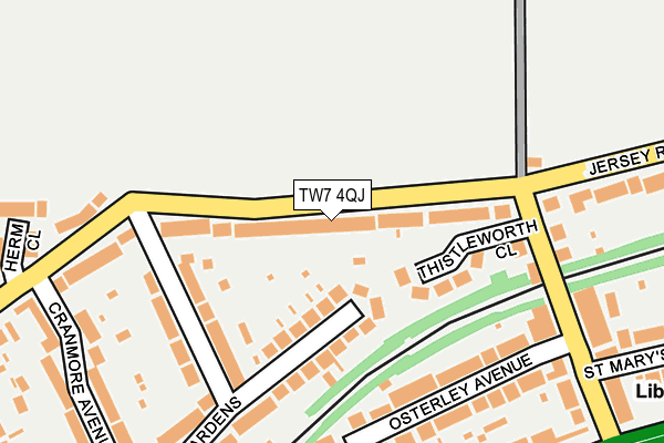 TW7 4QJ map - OS OpenMap – Local (Ordnance Survey)