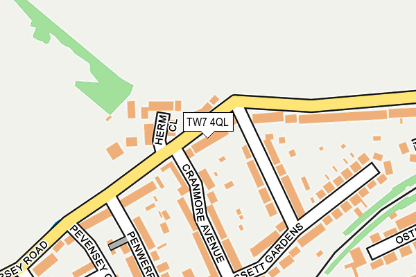 TW7 4QL map - OS OpenMap – Local (Ordnance Survey)