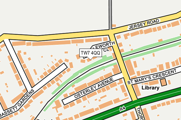 TW7 4QQ map - OS OpenMap – Local (Ordnance Survey)