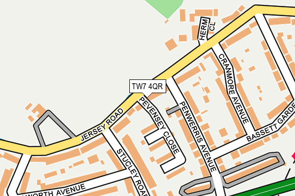 TW7 4QR map - OS OpenMap – Local (Ordnance Survey)