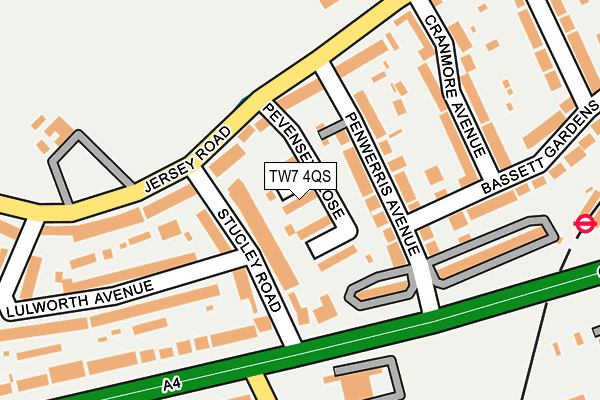 TW7 4QS map - OS OpenMap – Local (Ordnance Survey)