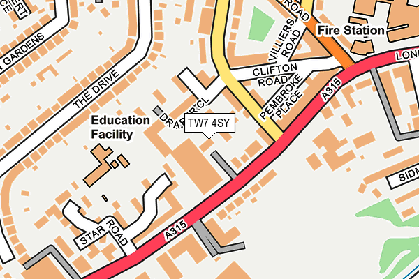 TW7 4SY map - OS OpenMap – Local (Ordnance Survey)