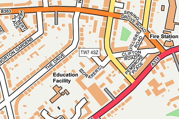 TW7 4SZ map - OS OpenMap – Local (Ordnance Survey)