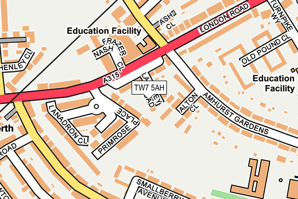 TW7 5AH map - OS OpenMap – Local (Ordnance Survey)