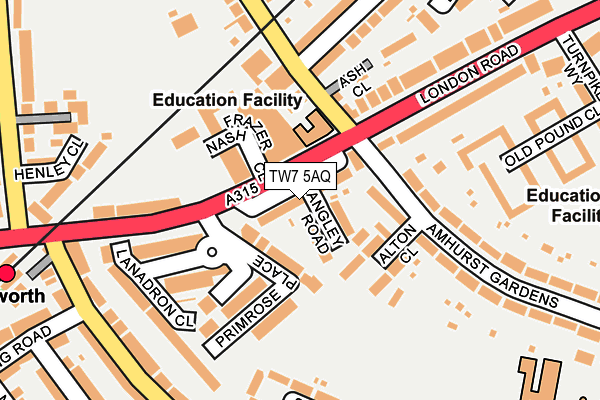 TW7 5AQ map - OS OpenMap – Local (Ordnance Survey)