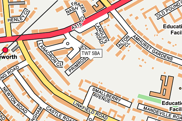 TW7 5BA map - OS OpenMap – Local (Ordnance Survey)