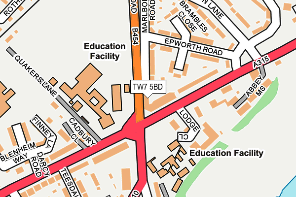 TW7 5BD map - OS OpenMap – Local (Ordnance Survey)