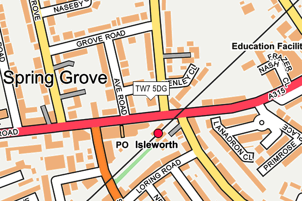 TW7 5DG map - OS OpenMap – Local (Ordnance Survey)