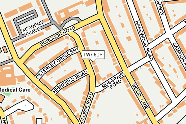 TW7 5DP map - OS OpenMap – Local (Ordnance Survey)