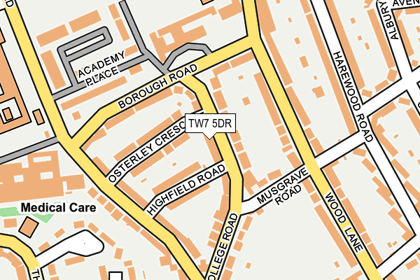 TW7 5DR map - OS OpenMap – Local (Ordnance Survey)
