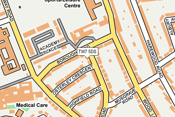 TW7 5DS map - OS OpenMap – Local (Ordnance Survey)