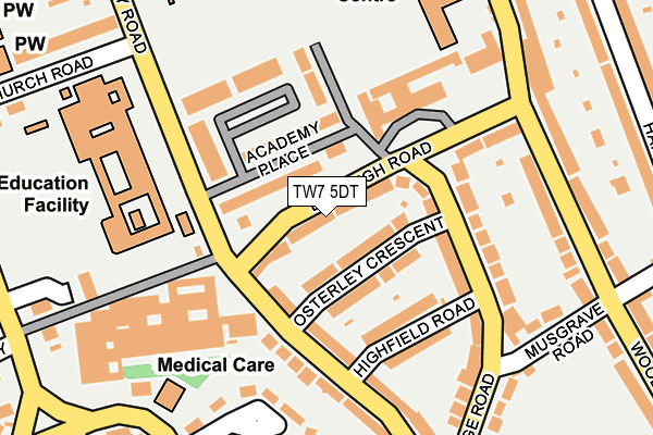 TW7 5DT map - OS OpenMap – Local (Ordnance Survey)