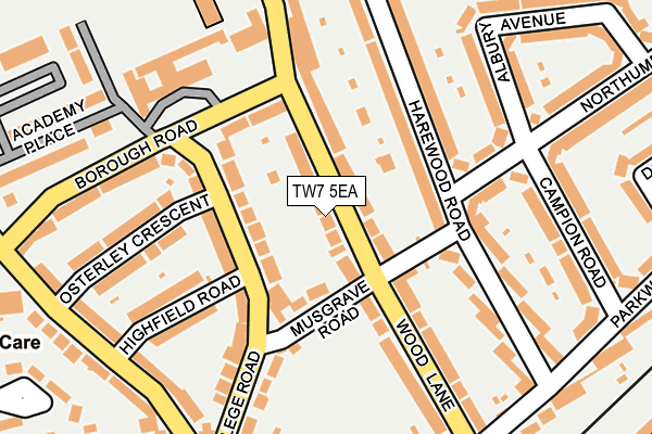 TW7 5EA map - OS OpenMap – Local (Ordnance Survey)