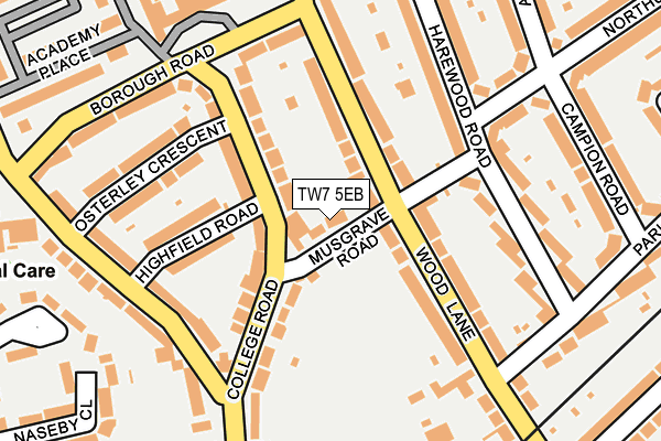 TW7 5EB map - OS OpenMap – Local (Ordnance Survey)