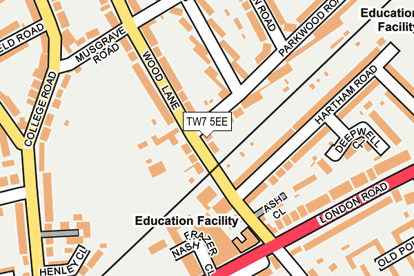 TW7 5EE map - OS OpenMap – Local (Ordnance Survey)
