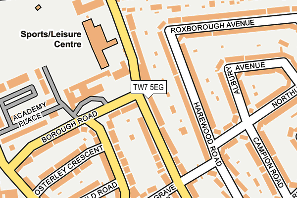 TW7 5EG map - OS OpenMap – Local (Ordnance Survey)