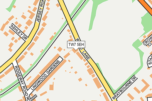 TW7 5EH map - OS OpenMap – Local (Ordnance Survey)