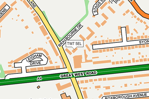 TW7 5EL map - OS OpenMap – Local (Ordnance Survey)