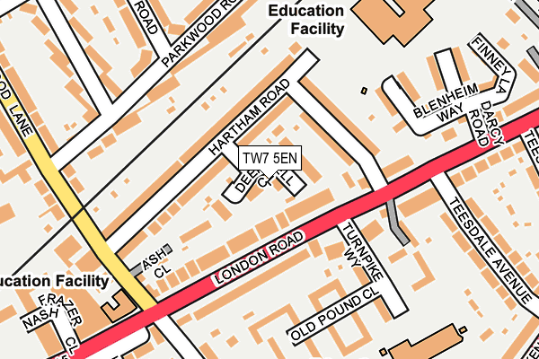 TW7 5EN map - OS OpenMap – Local (Ordnance Survey)