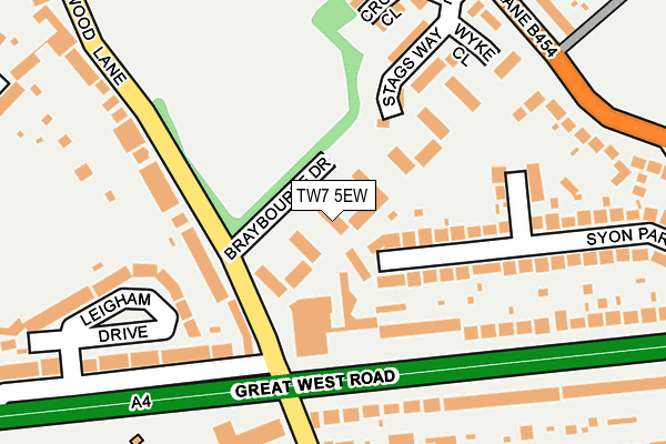 TW7 5EW map - OS OpenMap – Local (Ordnance Survey)