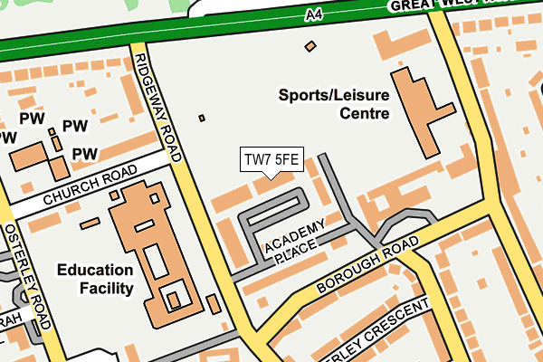 TW7 5FE map - OS OpenMap – Local (Ordnance Survey)