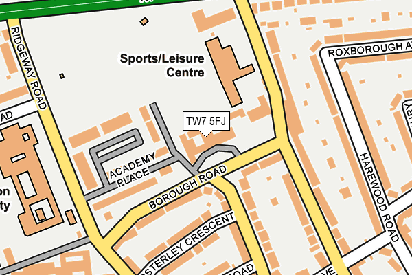 TW7 5FJ map - OS OpenMap – Local (Ordnance Survey)