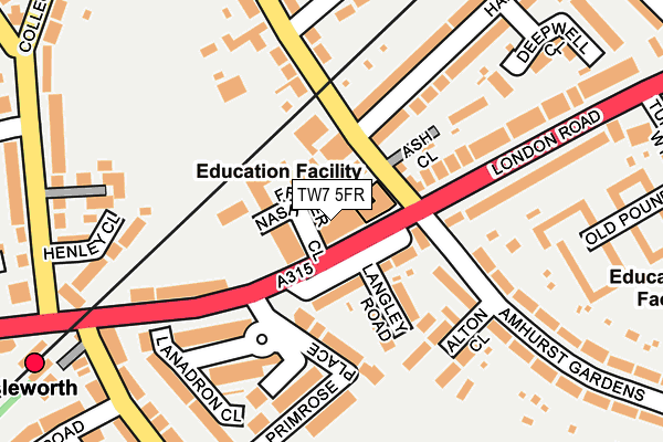 TW7 5FR map - OS OpenMap – Local (Ordnance Survey)