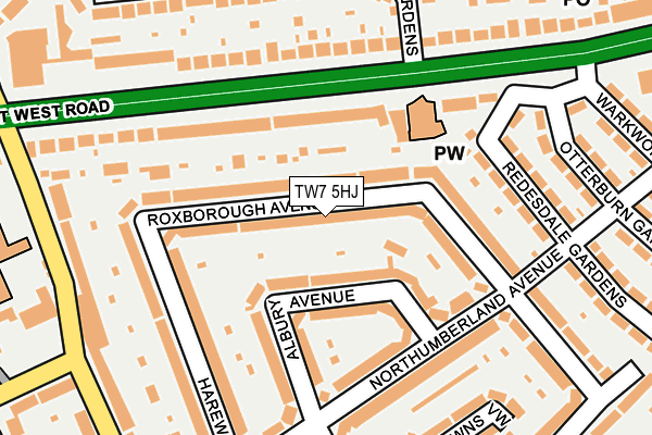 TW7 5HJ map - OS OpenMap – Local (Ordnance Survey)