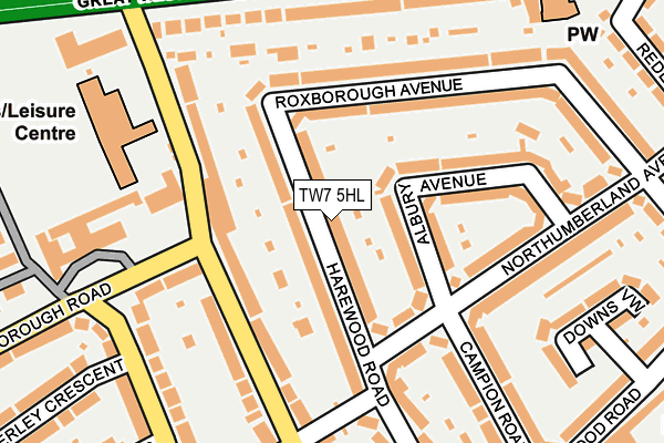 TW7 5HL map - OS OpenMap – Local (Ordnance Survey)