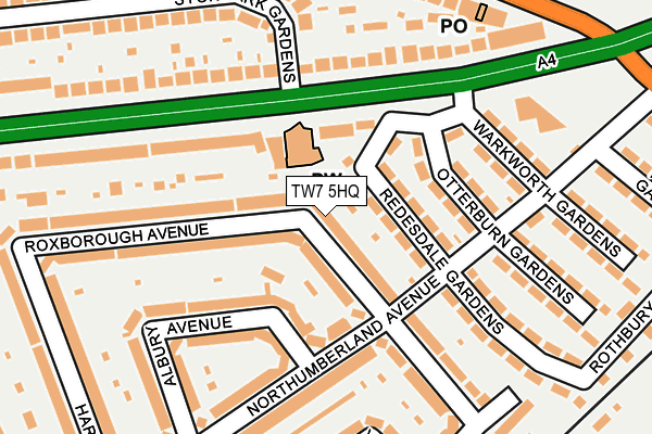 TW7 5HQ map - OS OpenMap – Local (Ordnance Survey)