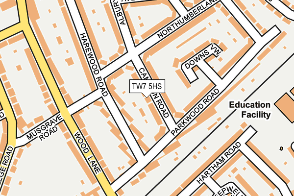 TW7 5HS map - OS OpenMap – Local (Ordnance Survey)