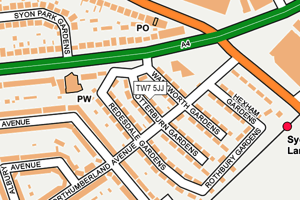 TW7 5JJ map - OS OpenMap – Local (Ordnance Survey)