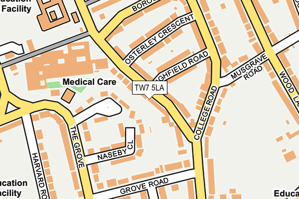 TW7 5LA map - OS OpenMap – Local (Ordnance Survey)