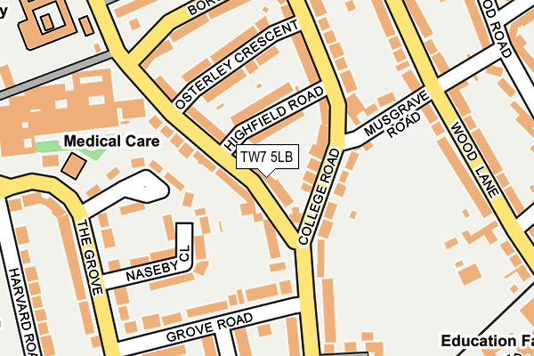 TW7 5LB map - OS OpenMap – Local (Ordnance Survey)