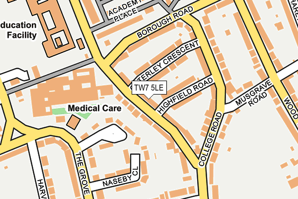TW7 5LE map - OS OpenMap – Local (Ordnance Survey)