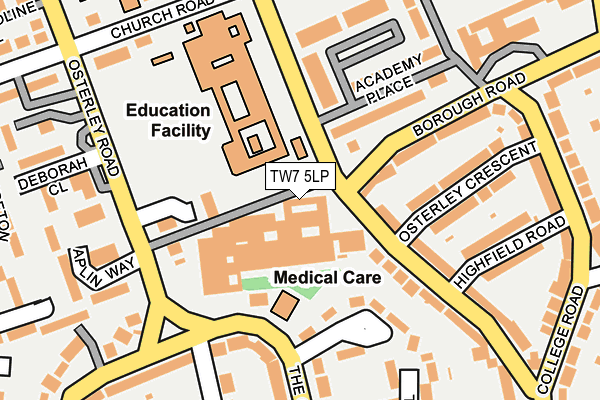 TW7 5LP map - OS OpenMap – Local (Ordnance Survey)