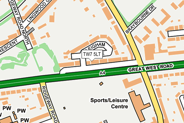 TW7 5LT map - OS OpenMap – Local (Ordnance Survey)