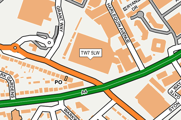 TW7 5LW map - OS OpenMap – Local (Ordnance Survey)