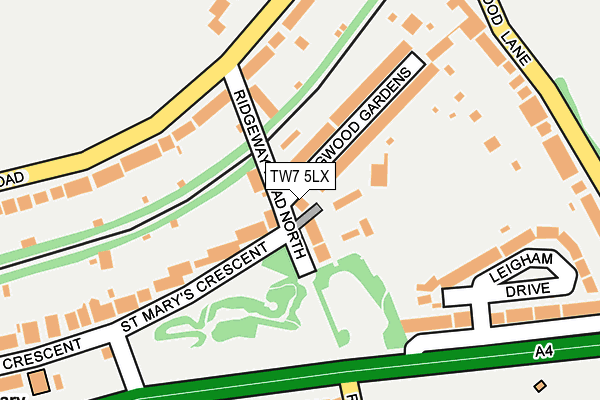 TW7 5LX map - OS OpenMap – Local (Ordnance Survey)