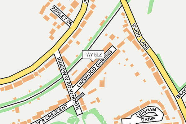 TW7 5LZ map - OS OpenMap – Local (Ordnance Survey)