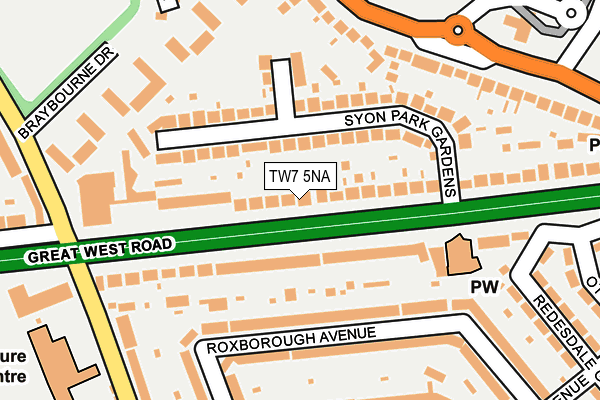 TW7 5NA map - OS OpenMap – Local (Ordnance Survey)