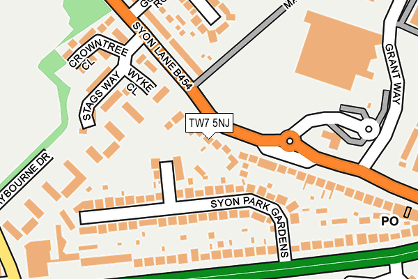 TW7 5NJ map - OS OpenMap – Local (Ordnance Survey)