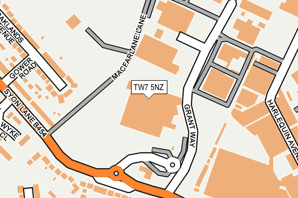 TW7 5NZ map - OS OpenMap – Local (Ordnance Survey)