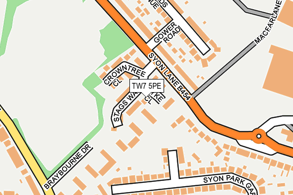 TW7 5PE map - OS OpenMap – Local (Ordnance Survey)