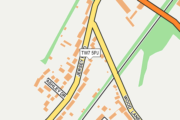 TW7 5PJ map - OS OpenMap – Local (Ordnance Survey)