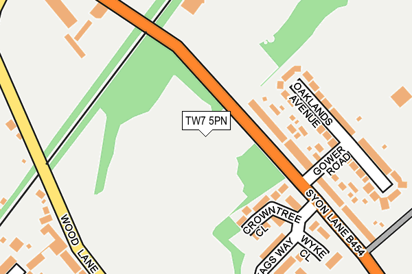 TW7 5PN map - OS OpenMap – Local (Ordnance Survey)