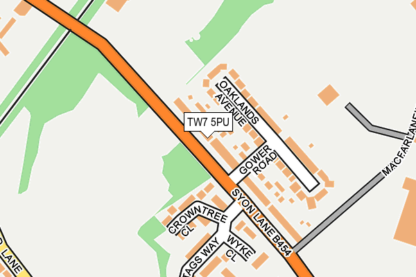 TW7 5PU map - OS OpenMap – Local (Ordnance Survey)